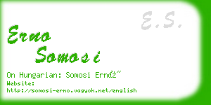 erno somosi business card